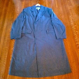 KingSize Men's Big & Tall Wool-Blend 57" Long Overcoat Coat